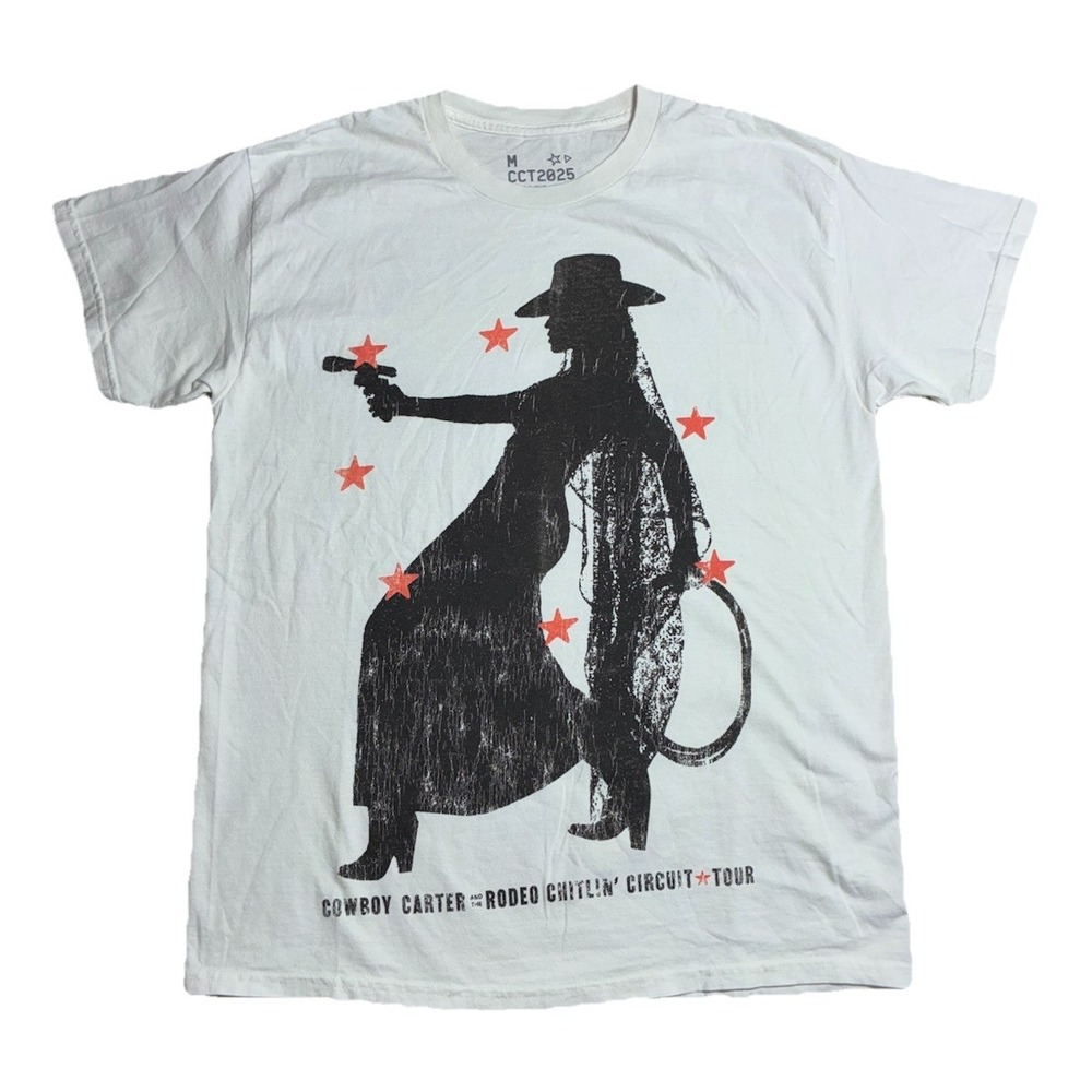 Beyonce Most Wanted‎ Tee M White Cowboy Carter Tour 2025 Merch NEW *line